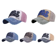 Feitong Новое поступление Кепка s Женская мужская вышитая цветок джинсовая кепка модная кепка Topee