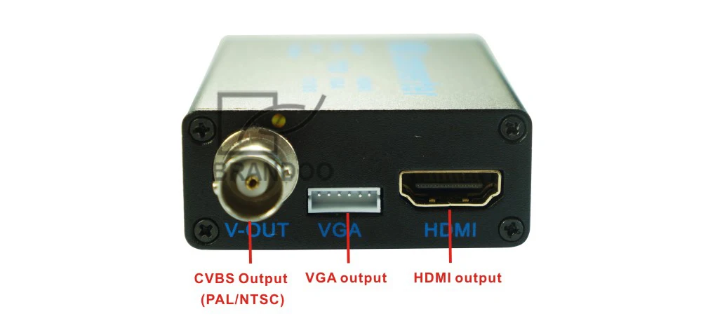 AHD/TVI/CVI/CVBS input convert to CVBS/VGA/HDMI video output HD 1080P BNC Video converter.