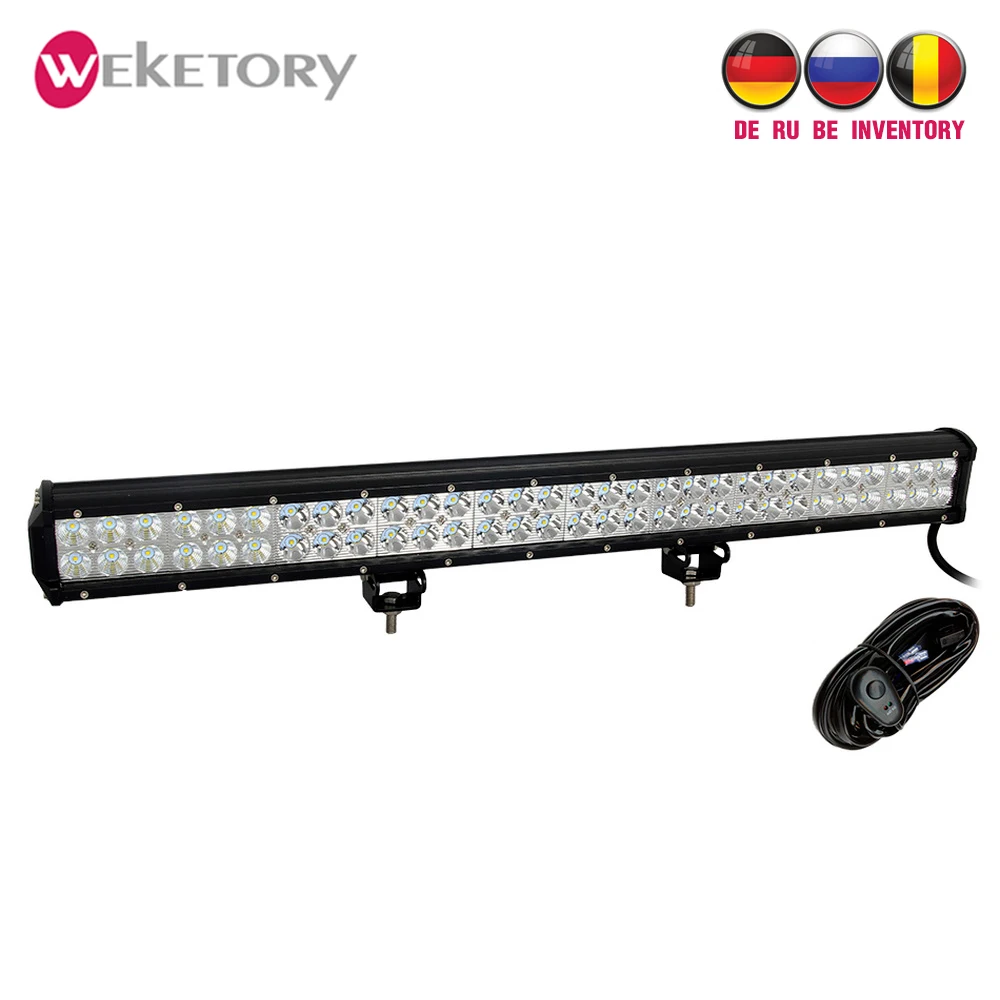 

weketory 28" inch 180W LED Work Light Bar for Tractor Boat Off-Road 4WD 4x4 12V Truck SUV ATV Spot Flood Combo Beam with Wiring