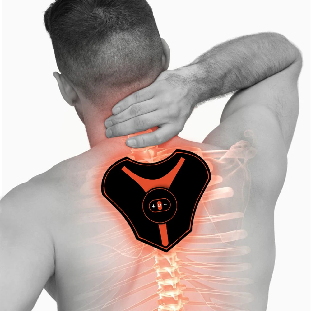 Умный EMS тренажер для шеи стимулятор массажер мини Электрический массажер для шеи и спины опухший шейный плечевой Массажер для мышечного стимулятора