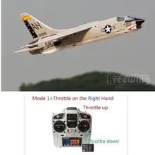 Freewing самолет 64 мм F8E F-8E CRUSADER rc игрушечный самолет готов к полету RTF версия, но без батареи, хорошо для начинающих