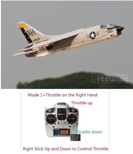 

Freewing new plane 64mm F8E F-8E CRUSADER rc jet toy ready to fly RTF version, but NO battery, good for beginner