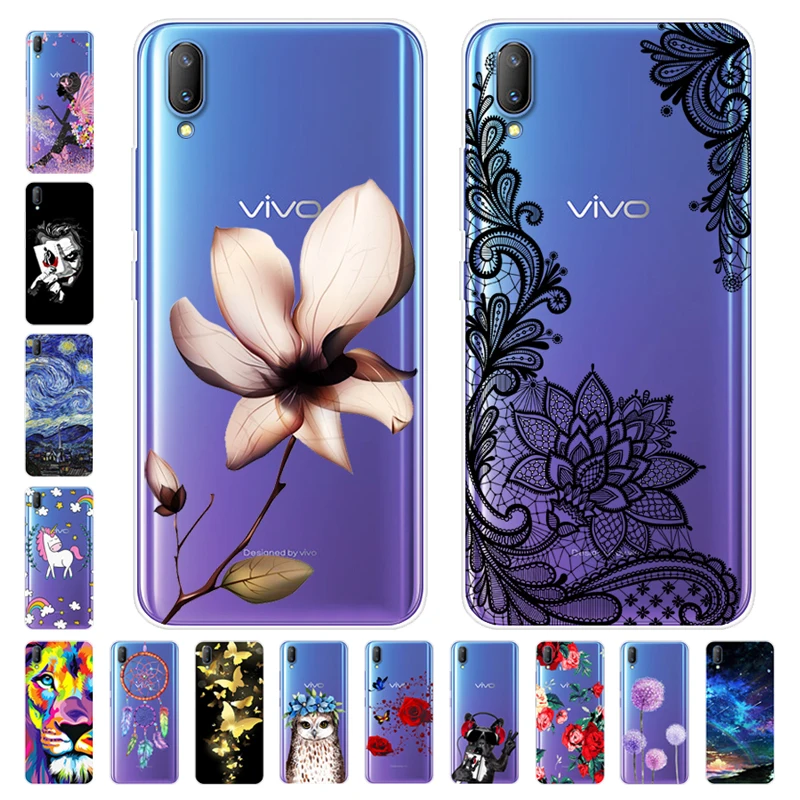 Мультяшный чехол Vivo V11 Мягкая силиконовая задняя крышка для V11i V 11 11i VivoV11 VivoV11i 1806