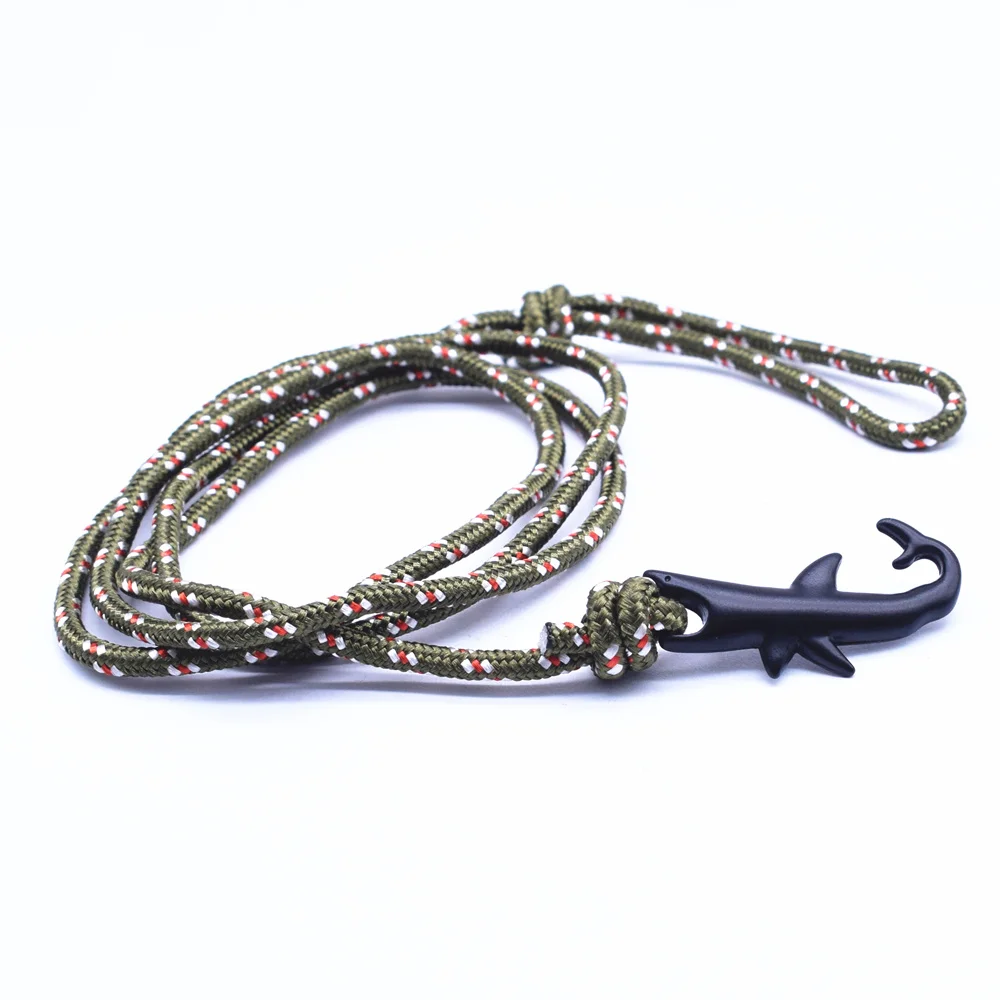 13 Colors Nylon Rope Chain Bracelets for Women Men Ocean Shark Charm Bracelet Popular Jewelry Anchor Bracelet 2018 Hot Sale