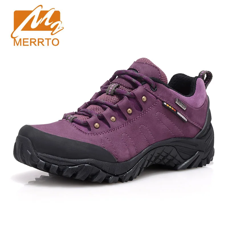 

MERRTO Woman Tactical Hiking Shoes Anti-slip Waterproof Cowhide Leather Sports Camping Shoes Breathable Mountain Outdoor Shoes