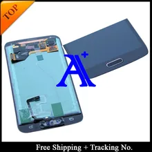 Free Shipping + 100% tested Original For Samsung Galaxy S5 G900 G900F LCD Digitizer Assembly home button +Sticker