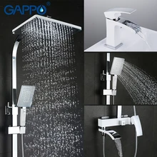 GAPPO набор сантехники хром и белый смеситель для ванны набор для душа с раковиной кран латунь набор для душа torneira