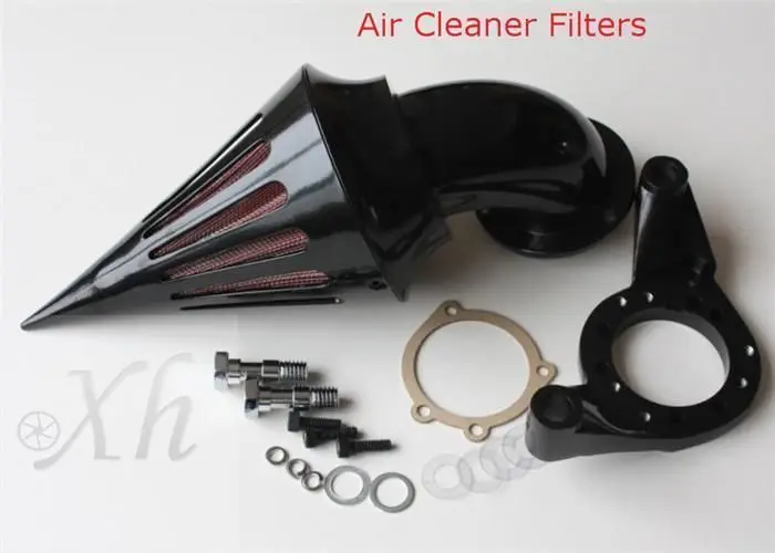 Motorcycle Black Spike Air Cleaner Kits Intake Filter For Harley CV