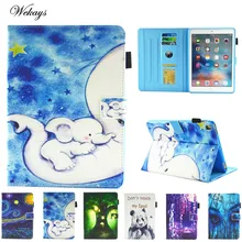 Wekays Case for ipad Air 5 Case New Tablet Stand PU Leather Cute Cartoon Panda Spirit Cover for Apple iPad 5 Air Cover Capa