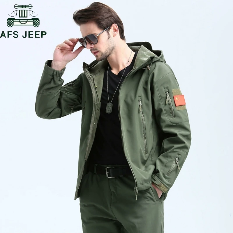 Plus Size 4XL Waterproof Windproof Soft Shell Military