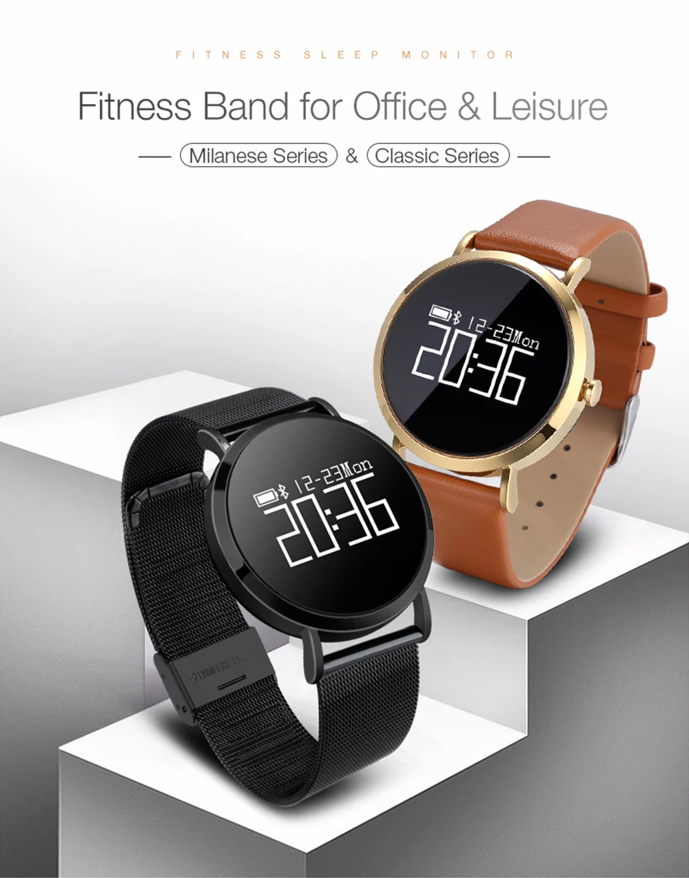 

New CV08 Smart Watch Wristband Sports Smartwatch 0.95inch OLED Fitness Tracker Heart Rate Blood Pressure Monitor for Men & Women