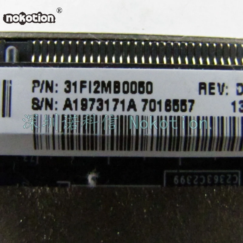 

NOKOTION A1973171A DA0FI2MB6D0 for VAIO SVF14N Laptop motherboard HD4400 SR170 I5-4200