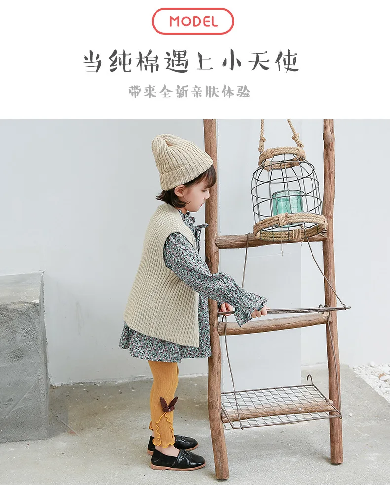 Bonito da Criança da Criança do Bebê de Malha Calças de Algodão do Inverno do Bebê Criança Meninas Tornozelo Comprimento Footless Collants Plissado Moda Nono - 6 High Quality Mamãe e Bebê