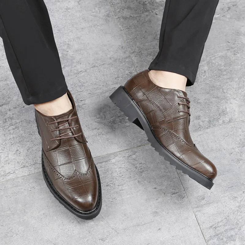 

Man Genuine Leather Leisure Time Correct Dress Single Shoe Trend England Male Shoes