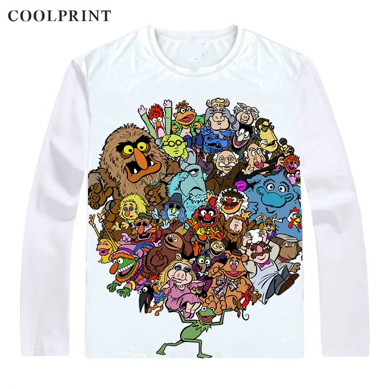 Muppets/футболка; Miss Pig Statler And Waldorf; модная футболка; аниме; футболка на заказ; Повседневная Винтажная футболка с длинными рукавами и принтом - Цвет: Style 7