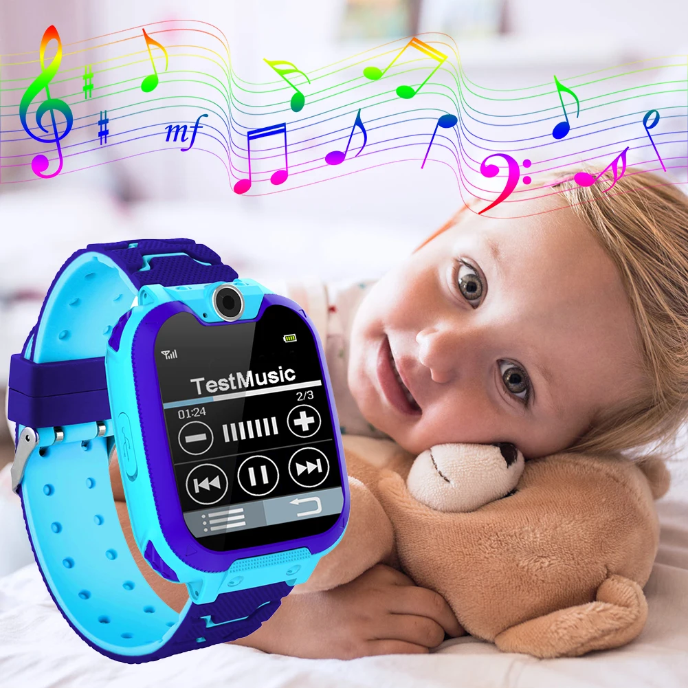 

New S11 Children's SOS One-click Help Anti-lost Smart Watchs for Kids Student Waterproof Dial Phone Voice Chat Music games watch