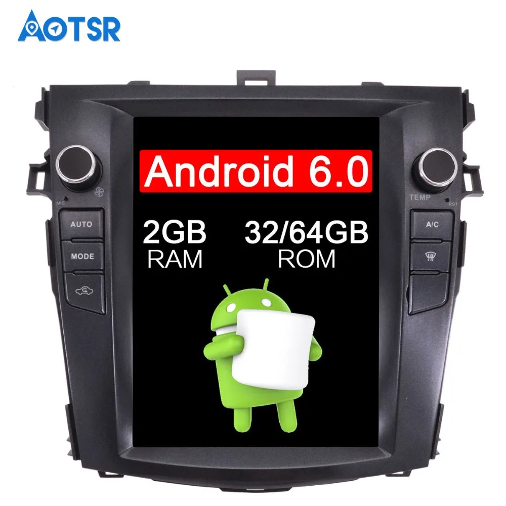 6 0 дюймовый автомобильный DVD плеер в стиле Tesla на Android 10 4 без GPS навигатора для Toyota