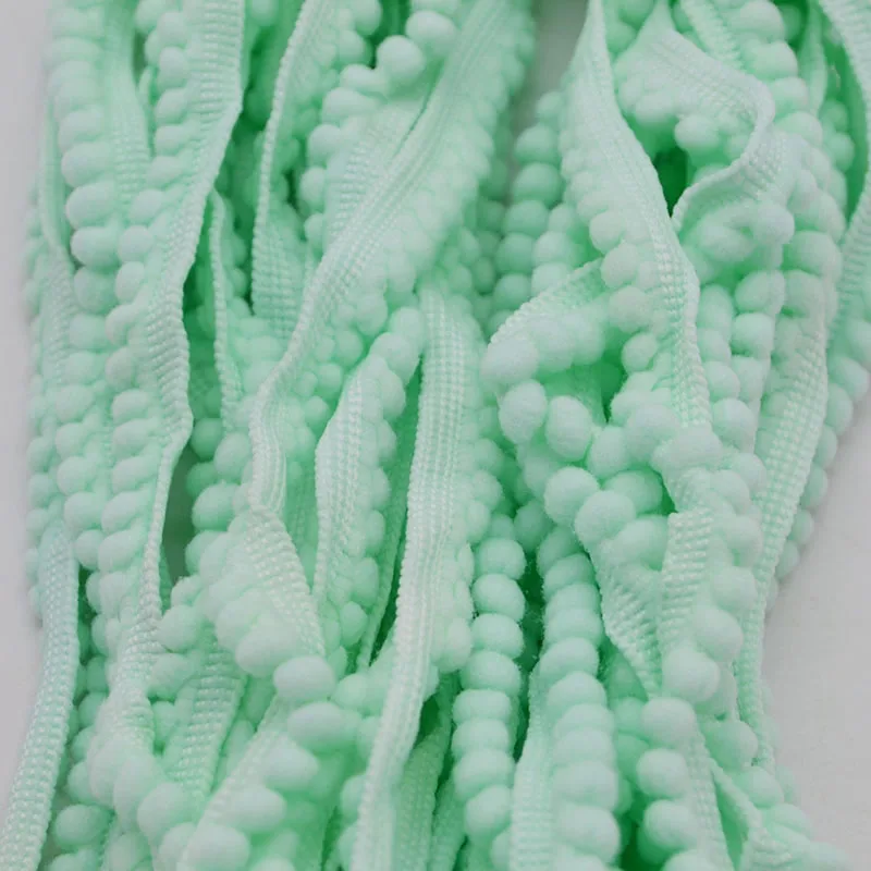 5 Yards Pom Pom Trim Ball 11 mm MINI Pearl Pompom Fringe Ribbon Sewing Lace Kintted Fabric Handmade Craft Accessories
