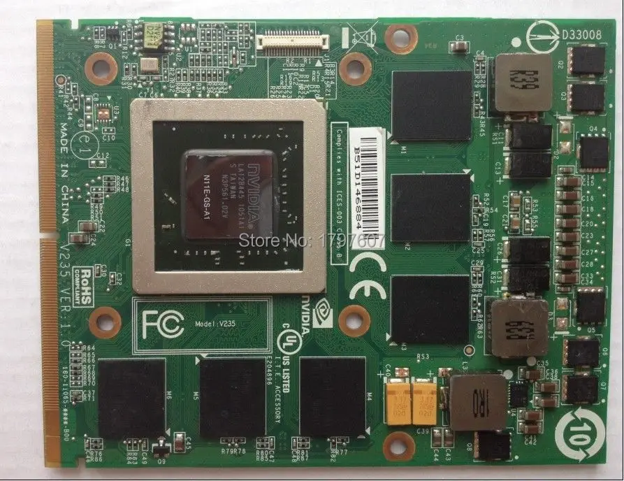  VDV04 For Dell Alienware M18X M17x M15x GTX 460M 0VDV04 1.5g  N11E-GS-A1 Laptop Video card Fully Tested 