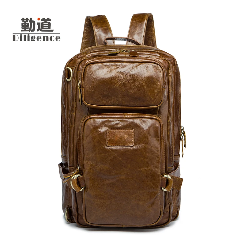 

Men's Genuine Leather Vintage Fashion Backpacks New Style Totes Clutch Strap Bags Handmade Multifunctional knapsack