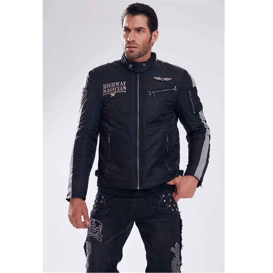 1 шт. зимние теплые Водонепроницаемый мотокросс куртка мото для верховой езды одежда мотоцикл куртка с 5 шт. колодки - Цвет: black
