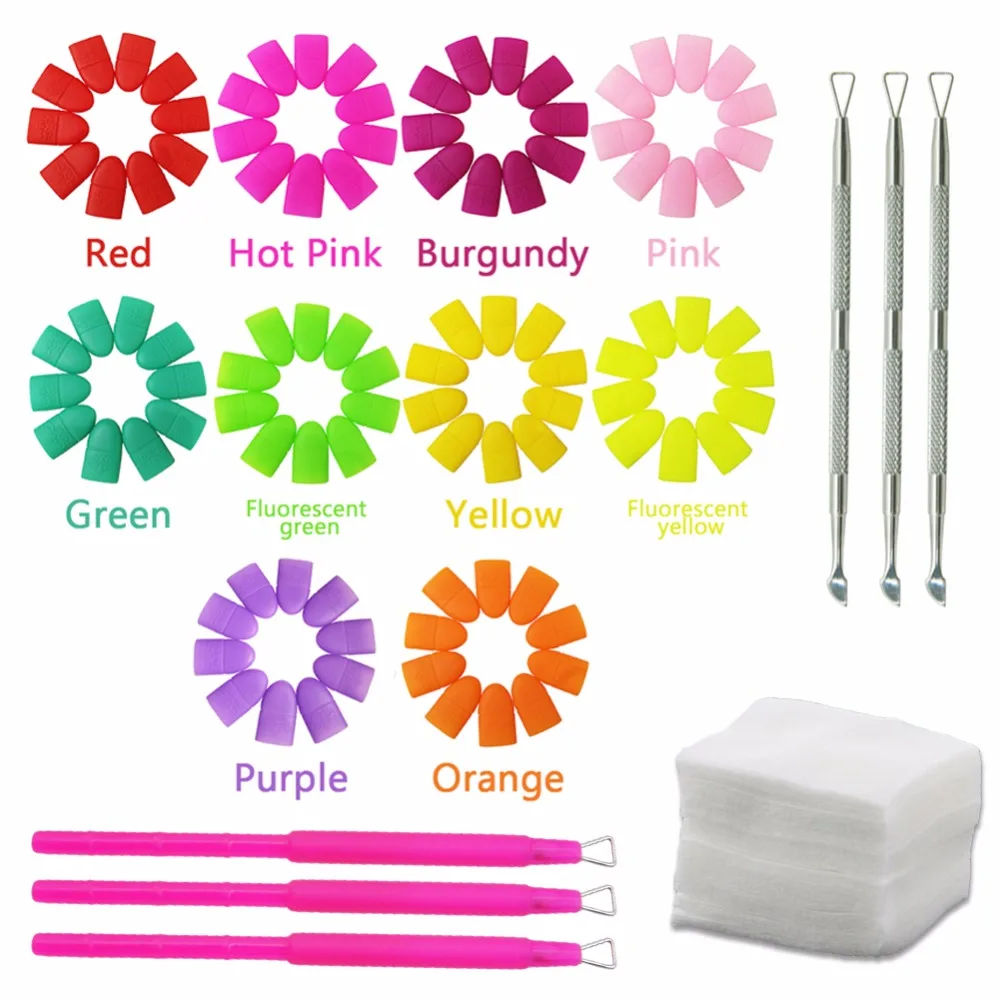 

Gel Nail Polish Remover Nail Art Tools UV Nail Polish Nail Tips Culticle Pusher Manicure Polish Remover Wrap Silicone