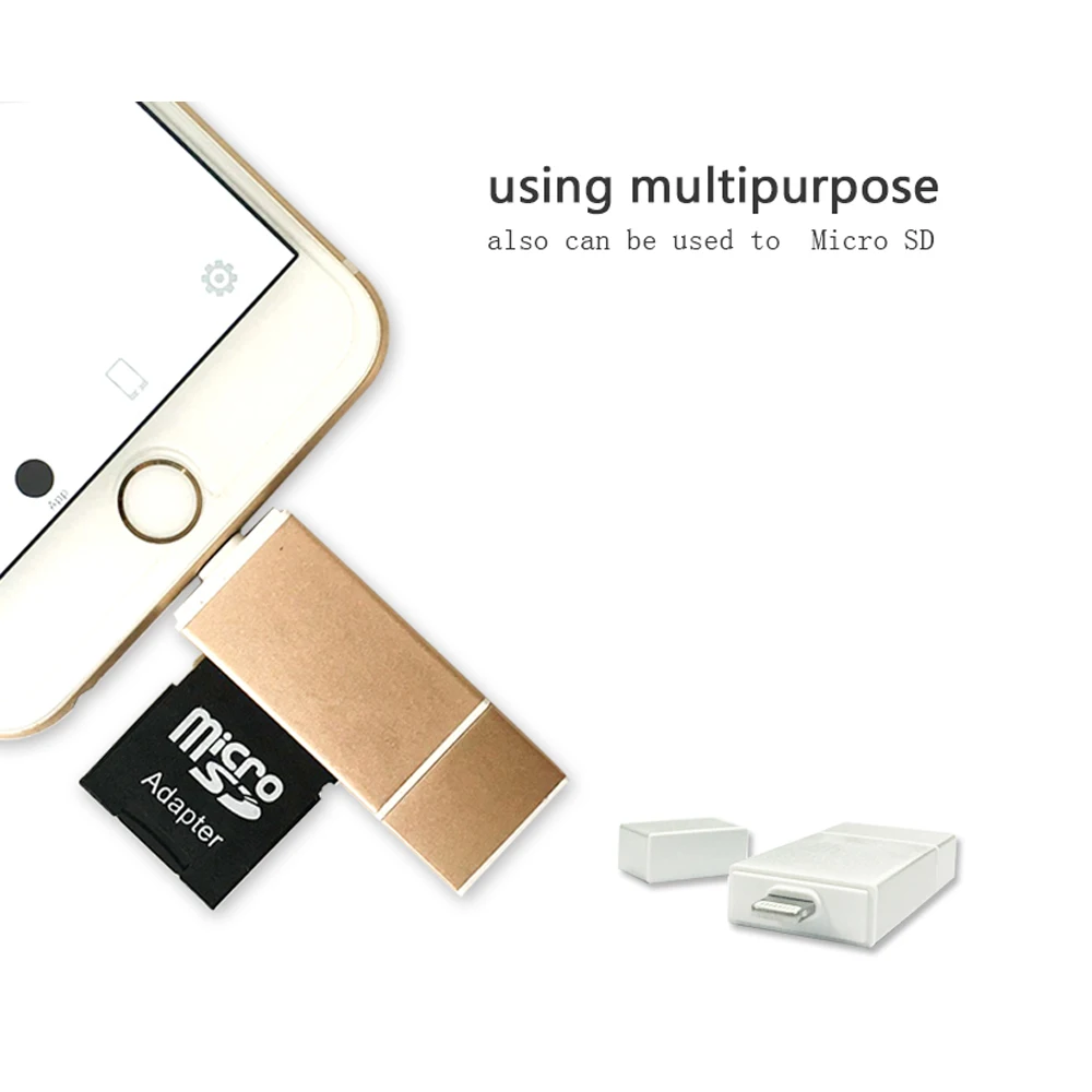 E. lixz Lightning i Flash USB SDHC Micro SD OTG устройство для чтения карт памяти iPhone 6s plus 6 5S 5c iPad Android &