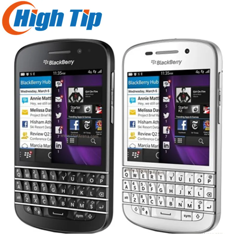 100% Оригинальный разблокированный оригинальный Q10 Blackberry мобильный телефон 3G 4G