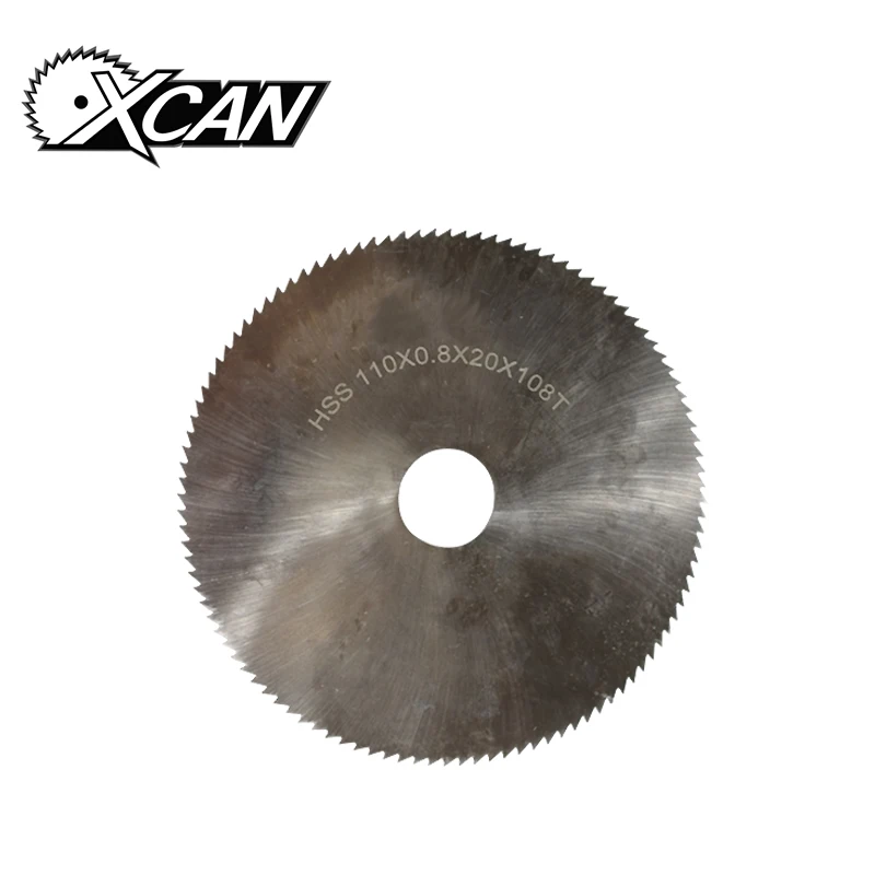 XCAN 1pc 110x0.8x20mm 108T HSS Steel Circular Saw Blade Wood Metal