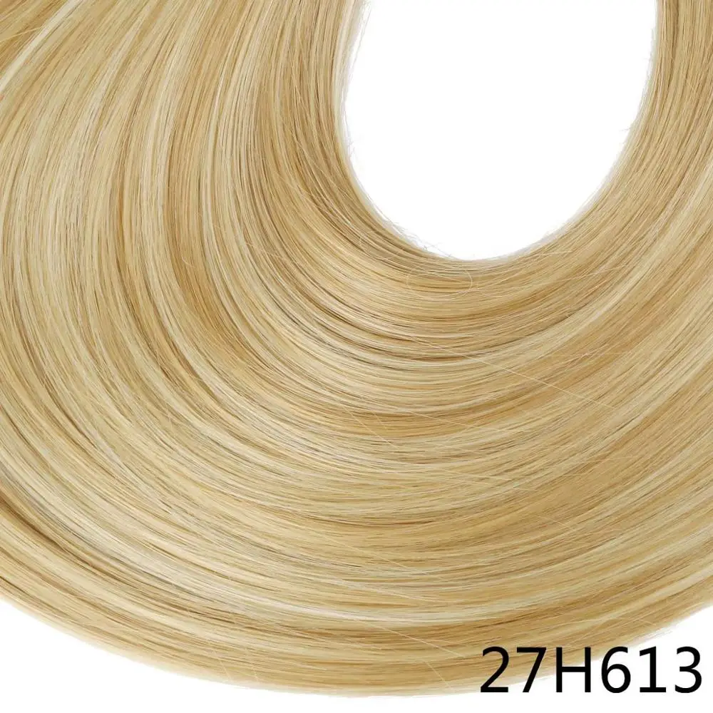 SARLA, 22 дюйма, 140 г, длинные прямые синтетические волосы на заколках для наращивания, набор для наращивания волос, волосы для наращивания на заколках - Цвет: 27H613