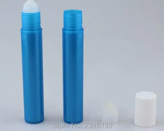 15 мл синий Пластик ролл на бутылку Стекло бисера Нержавеющая сталь ролик косметики образец упаковки крем для глаз бутылок ролик 30 штук