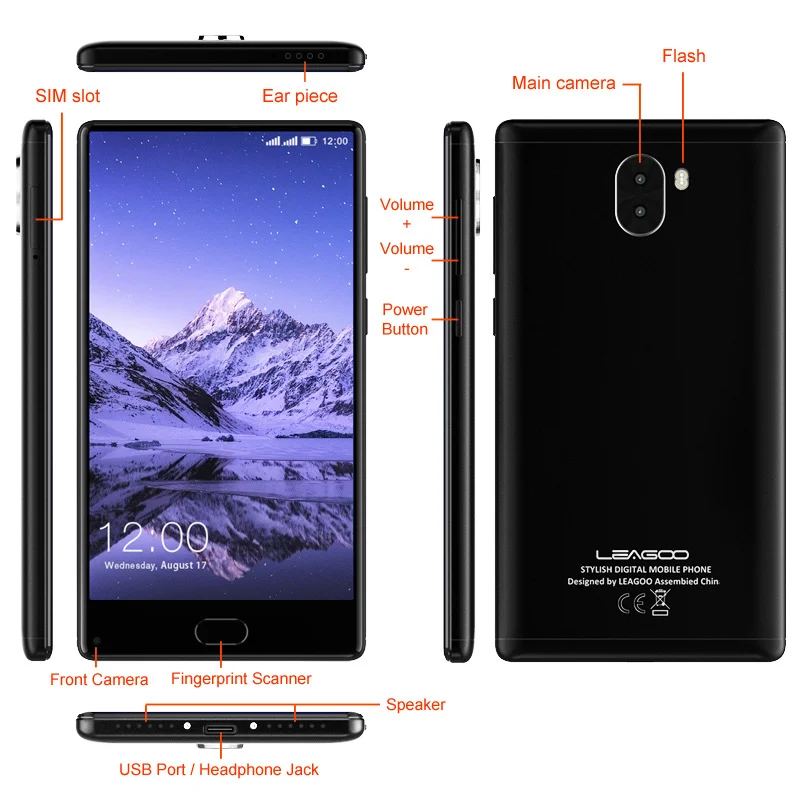 Leagoo kiicaa Mix 5.5 &quotполный Экран Android7.0 MTK6750T восьмиядерный смартфон 3 ГБ Оперативная