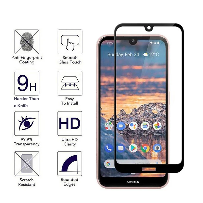 Закаленное стекло с полным покрытием для Nokia 3 2 TA 1154 1156 1159 1164 защита экрана