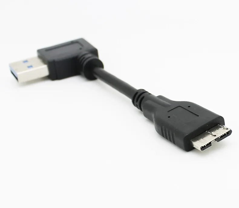 100 шт. 0 2 м 90 градусов прямоугольный микро B 3 штекер USB A адаптер конвертер кабель