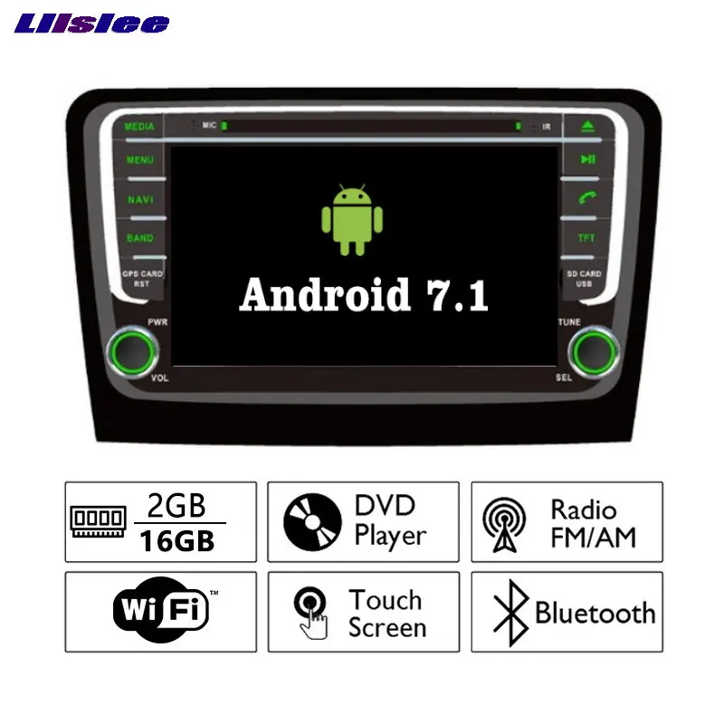 Liislee Android 7.1 2G RAM For Skoda Rapid 2013 - Car Radio Audio Video Multimedia DVD Player WIFI DVR GPS Navi Navigation