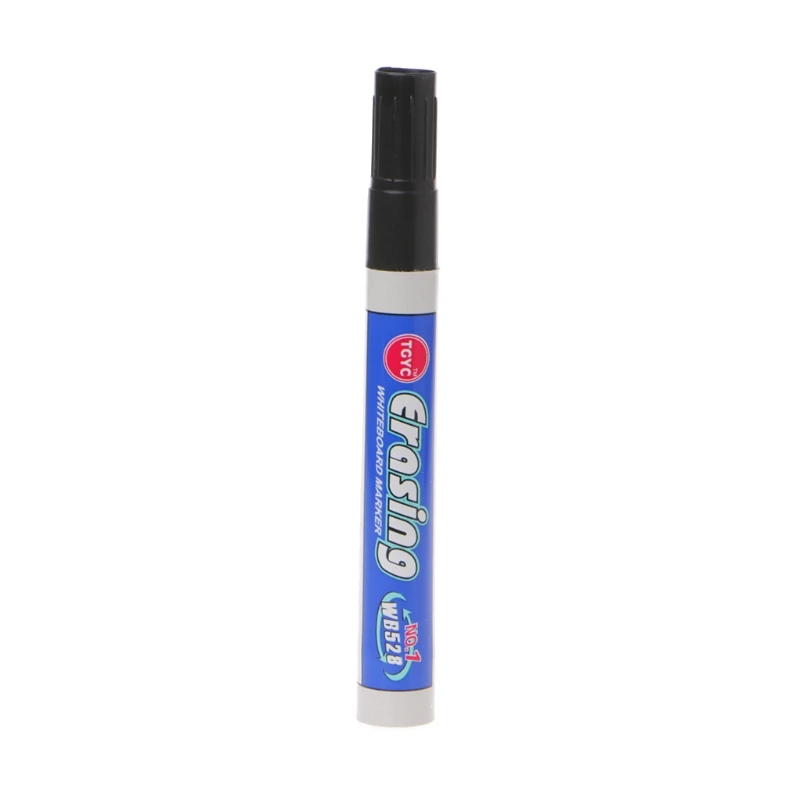 Erasable Black Ink Marker Pen Whiteboard Fast Dry Comfort Grip For