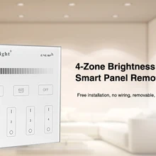 Mi Light B1 4-Zone Яркость Диммер Сенсорная смарт-панель Пульт дистанционного управления мощность на 3 в(2* AAA батарея) настенное крепление 2,4 г беспроводной