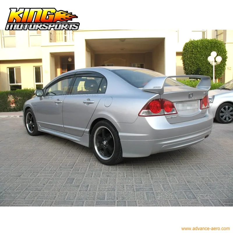 Для 06 07 08 09 10 11 Honda Civic 4DR Sedan MUGEN Тип заднего бампера губа уретана