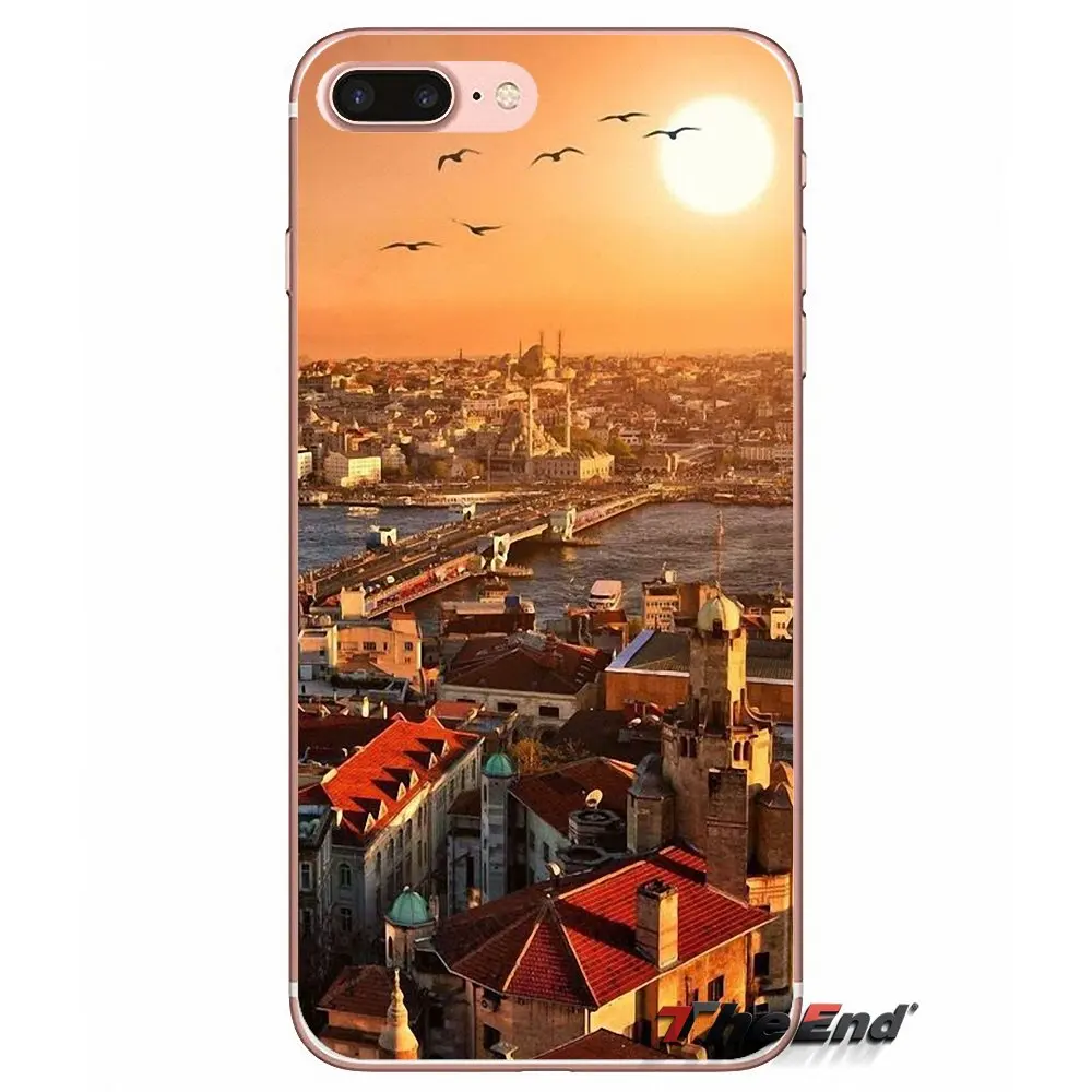 Чехол для iPhone X 4 4S 5 5S 5C SE 6 6S 7 8 Plus Samsung Galaxy J1 J3 J5 J7 A3 A5 2016 2017 Pastel night view scene Turkey City|case plus|for