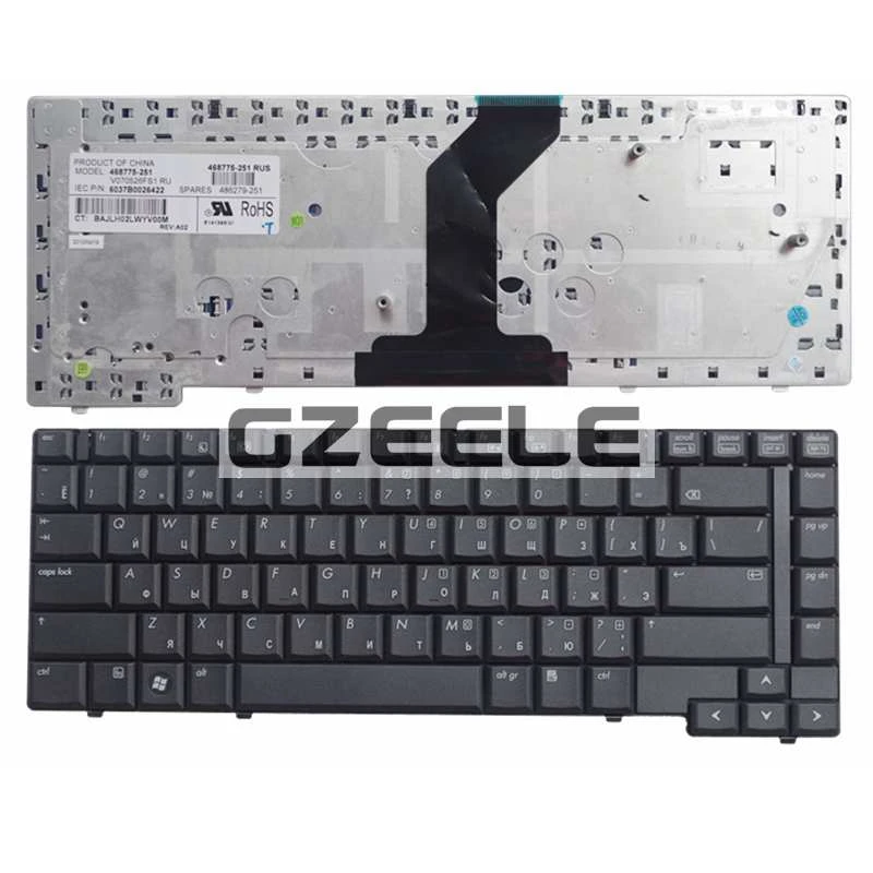 Gzeele New Ru Laptop Keyboard For Hp Compaq 6530b 6535b Replace Russian Layout Black Color Replacement Keyboards Aliexpress