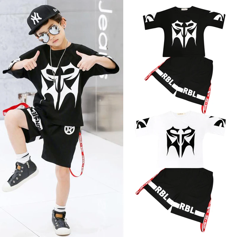 new style Kids Hip Hop Clothing For Boys Teenage geometric  Boys Clothes Set for 11 12 Years boy Sport Costumes boys clothes