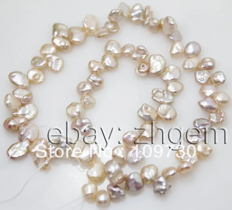 

Jewelry 0012 6-8mm natural pink peach keshi pearl loose beads 15"long strand