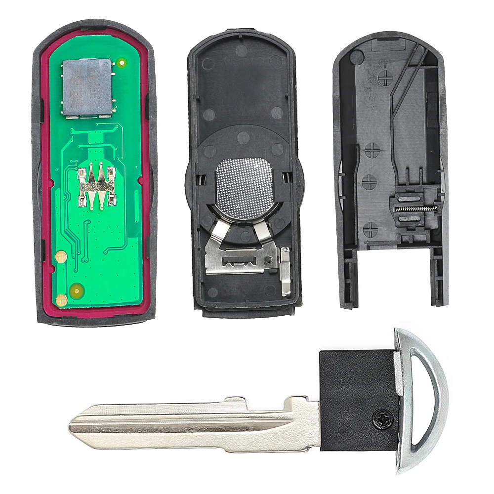 KEYECU дистанционный ключ 3 кнопки FSK 433 МГц 4D63 чип для Mazda 6+ Uncut Blade Модель: SKE13E-01