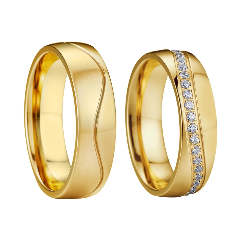 Vintage Wedding Band Couple ring men Jewelry Gold Color anillos mujer aneis anel masculino Engagement women's rings (7)