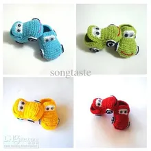 Детские вязаные крючком туфли для маленьких мальчиков цвета машинки пинетки для малышей ручной работы обувь для первых шагов