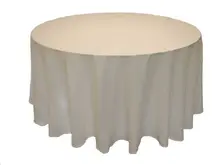 10 stücke 120 “Runde Weiße Polyester Hochzeit Tischdecken (Heavy Duty)