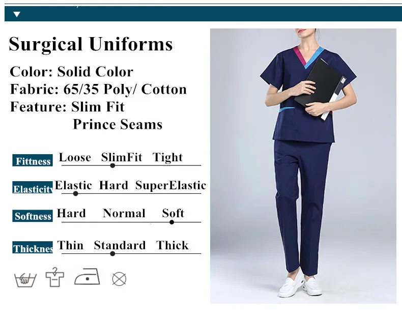 Meidcal скраб костюм хирургическая одежда, больница врач-медсестра Isoiation форма лаборатории комплекты одежды