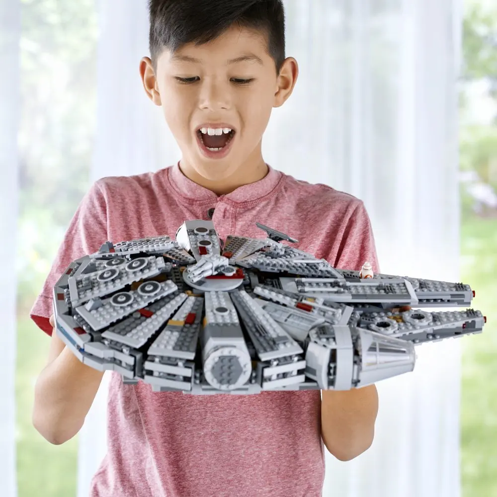 

Star Plan Wars Millennium spacecraft ship Model Building Blocks Toys for Christmas Birthday Children Gift