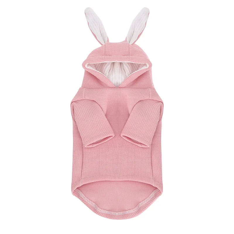 

Cat Dog Coats Cute Rabbit Ears Hoodies Pink Grey Cats Small Dogs Clothes Pets Clothing for Spring Autumn ropa para gatos