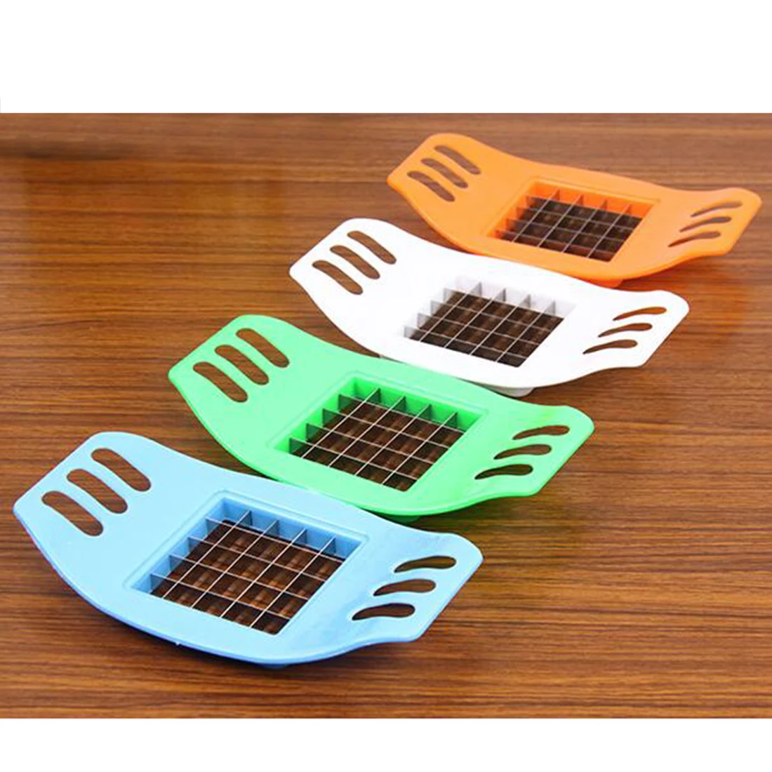 

Stainless Steel Cutter Cut Fries Device French Fry Fries Potatoes Vegetable Slicer Kitchen Accessories Random Color